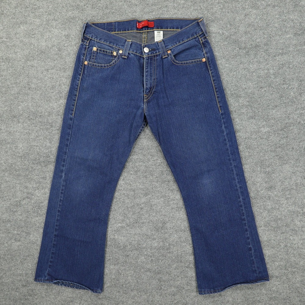 Levis Type 1 Jeans‎ Mens 36x29 Blue True Boot Cut Denim Tag 36x34